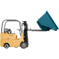 Self-Dumping Hopper, Steel, 3/4 cu.yd., Blue OSI Industrial Sales