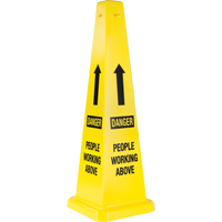 "People Working Above" Traffic Cones, English with Pictogram OSI Industrial Sales