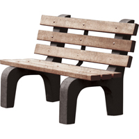 Park Benches, Recycled Plastic, 72" L x 25" W x 31" H, Brown OSI Industrial Sales