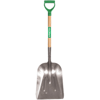 Scoop Shovel, Wood, Aluminum Blade, D-Grip Handle, 29" Length OSI Industrial Sales