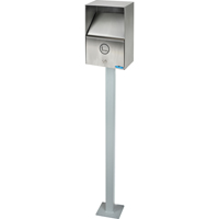 Smoking Receptacles, Wall-Mount, Stainless Steel, 3.3 Litres Capacity, 13-1/2" Height OSI Industrial Sales