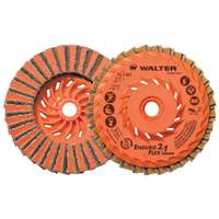 Disque de finition Enduro-Flex 2-en-1, 4-1/2" x 5/8"-11, Type 27, Grain 80, Oxyde d'aluminium OSI Industrial Sales
