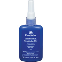 Adh&eacute;sif frein-filet &agrave; adh&eacute;rence amovible, Bleu, Moyen, 50 ml, Bouteille OSI Industrial Sales