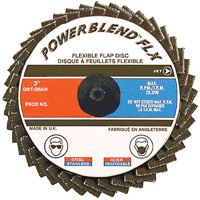 POWERBLEND FLX Roll-on Flap Disc, 2" x Type R, Z40 Grit, Zirconia Alumina OSI Industrial Sales