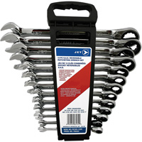 Long Pattern Reversible Wrench Set, Ratcheting Combination, 13 Pieces, Imperial OSI Industrial Sales