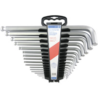 Jumbo Extra-Long Ball Nose Hex Key Set, 17 Pcs., Metric OSI Industrial Sales