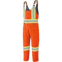 5538 High Visibility Quilted Duck Overalls, Cotton, X-Large, High Visibility Orange OSI Industrial Sales