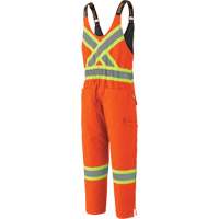 5538 High Visibility Quilted Duck Overalls, Cotton, X-Large, High Visibility Orange OSI Industrial Sales