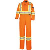 5555 Combinaison de s&eacute;curit&eacute; &agrave; haute visibilit&eacute; ignifuge et anti-arcs &eacute;lectriques, Taille 36, Orange haute visibilit&eacute;, 11 cal/cm² OSI Industrial Sales