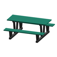 Recycled Plastic Outdoor Picnic Tables, 72" L x 60-5/16" W, Green OSI Industrial Sales
