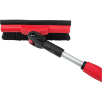 Snow Brush With Pivot Head, Telescopic, Rubber Squeegee Blade, 52" Long, Black/Red OSI Industrial Sales
