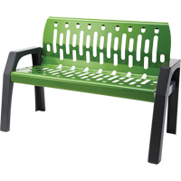 Stream Benches, Steel, 48" L x 48" W x 34" H, Green OSI Industrial Sales