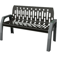 Stream Benches, Steel, 48" L x 25" W x 34" H, Black OSI Industrial Sales