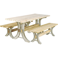 Trousse de table &agrave; pique-nique et bancs 2x4 Basics, 8' lo x 30" la, Sable OSI Industrial Sales