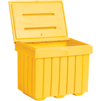 Economy Salt Sand Storage Container, 32" x 23" x 27-1/2", 10 cu. Ft., Yellow OSI Industrial Sales
