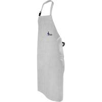 Leather Welding Apron, Bib, 52" L, Pearl Grey OSI Industrial Sales