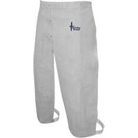 Leather Welding Apron, Split-Leg Waist, 32" L, Pearl Grey OSI Industrial Sales