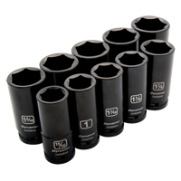 SAE Socket Set, 10 Pcs, Impact, 3/4" Drive Size, Deep OSI Industrial Sales