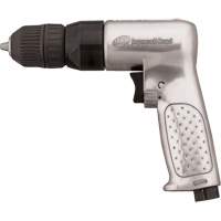 Reversible Air Drill, 4 CFM, 1/4" NPTF, 93 dBA, 3/8" Chuck, Keyless OSI Industrial Sales