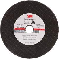 General-Purpose Cut-Off Wheel, 3" x 1/16", 3/8" Arbor, Type 27, Aluminum Oxide, 25000 RPM OSI Industrial Sales