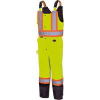 5041BB Waterproof Quilted Bib Pants, Polyester, Large, High Visibility Lime-Yellow OSI Industrial Sales