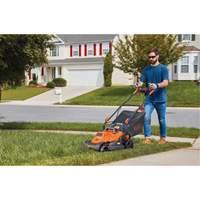 Lawn Mower with Comfort Grip Handle, Push Walk-Behind, Electric, 15" Cutting Width OSI Industrial Sales