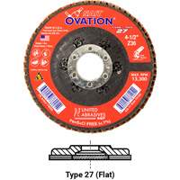 Ovation Flap Disc, 5" x 7/8", Type 27, 36 Grit, Zirconium OSI Industrial Sales