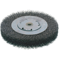 Brosses &eacute;conomiques &agrave; fils cr&ecirc;p&eacute;s - Face large, 6" dia., Fils 0.014, Arbre 2" OSI Industrial Sales