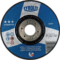 Meule 2-en-1 de premi&egrave;re qualit&eacute;, 4-1/2" x 9/32", Arbre 7/8", Type 27 OSI Industrial Sales