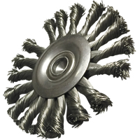 Brosses mont&eacute;es &agrave; fils nou&eacute;s circulaires, 3-1/2" dia., dia. Des fils 0,014", Tige 1/4" OSI Industrial Sales