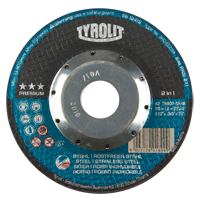 Premium 2 In 1 Thincut Cut-Off Wheel, 4-1/2" x 0.045", 7/8" Arbor, Type 27, Aluminum Oxide, 13300 RPM OSI Industrial Sales