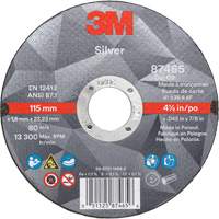 Silver Cut-Off Wheel, 4-1/2" x 0.045", 7/8" Arbor, Type 1, Ceramic, 13300 RPM OSI Industrial Sales