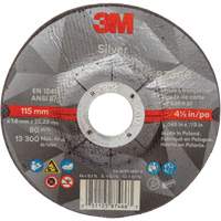 Silver Cut-Off Wheel, 4-1/2" x 0.045", 7/8" Arbor, Type 27, Ceramic, 13300 RPM OSI Industrial Sales