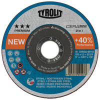 Meule &agrave; tronçonner Cerabond, 5" x 0,045", Arbre de 7/8", Type 1, C&eacute;ramique, 12250 Tr/min OSI Industrial Sales