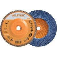 Disque &agrave; lamelles AllSteel, 4-1/2" x 5/8"-11, Type 27, Grain 40, Alumine de zirconium OSI Industrial Sales