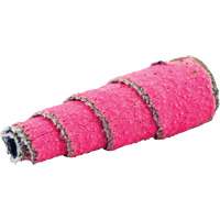 R928 Tapered Spiral Roll, 80 Grit, 1/2" Dia., Ceramic Alumina, 1-1/2" L, 1/8" Arbor OSI Industrial Sales