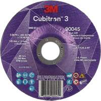 Cubitron™ 3 Cut-Off Wheel, 5" x 0.045", 7/8" Arbor, Type T27, Ceramic, 12250 RPM NY551 | OSI Industrial Sales