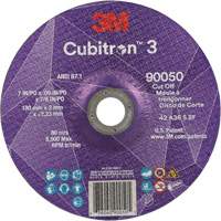 Cubitron 3 Cut-Off Wheel, 7" x 0.09", 7/8" Arbor, Type T27, Ceramic, 8500 RPM OSI Industrial Sales