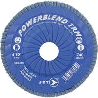 Powerblend TRM Trimmable Flap Disc, 4-1/2" x 7/8", Type 29, Z40 Grit, Zirconium OSI Industrial Sales