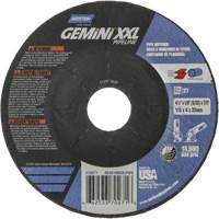 Disque combin&eacute; de meulage et tronçonnage Gemini XXL, 4-1/2" x 1/8", Arbre de 7/8", Type 27, Oxyde d'aluminium OSI Industrial Sales