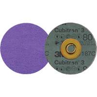 Disque en fibre Roloc Cubitron 3, 3" dia., Grain 80+, C&eacute;ramique OSI Industrial Sales