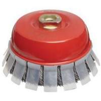 Knotted Wire Cup Brush with Protective Guard, 2-3/4" Dia. x 5/8"-11 Arbor OSI Industrial Sales