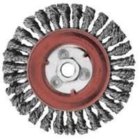 Full Cable Twist Wire Wheel, 5" Dia., 0.02" Fill, 5/8"-11 Arbor, Steel OSI Industrial Sales