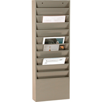 Literature Storage Racks, Stationary, 11 Slots, Steel, 13-1/4" W x 4-1/8" D x 36" H OSI Industrial Sales