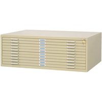 Steel Plan Files, 10 Drawers, 46-3/8" W x 35-3/8" D x 16-1/2" H OSI Industrial Sales