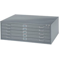 Steel Plan Files, 5 Drawers, 40-3/8" W x 29-3/8" D x 16-1/2" H OSI Industrial Sales