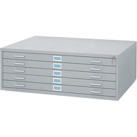 Steel Plan Files, 5 Drawers, 46-3/8" W x 35-3/8" D x 16-1/2" H OSI Industrial Sales