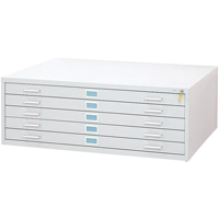 Steel Plan Files-5 Drawer, 5 Drawers, 53-3/8" W x 41-3/8" D x 16-1/2" H OSI Industrial Sales