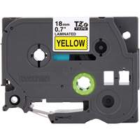 Cartouche de ruban pour syst&egrave;me d'&eacute;tiquetage P-touch, 18 mm x 8 m, Noir sur jaune OSI Industrial Sales