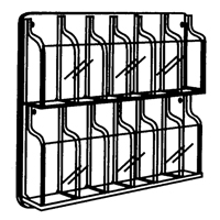 Literature Displays, Wall Mount, 9 Slots, Plastic, 30" W x 2" D x 36-7/8" H OSI Industrial Sales